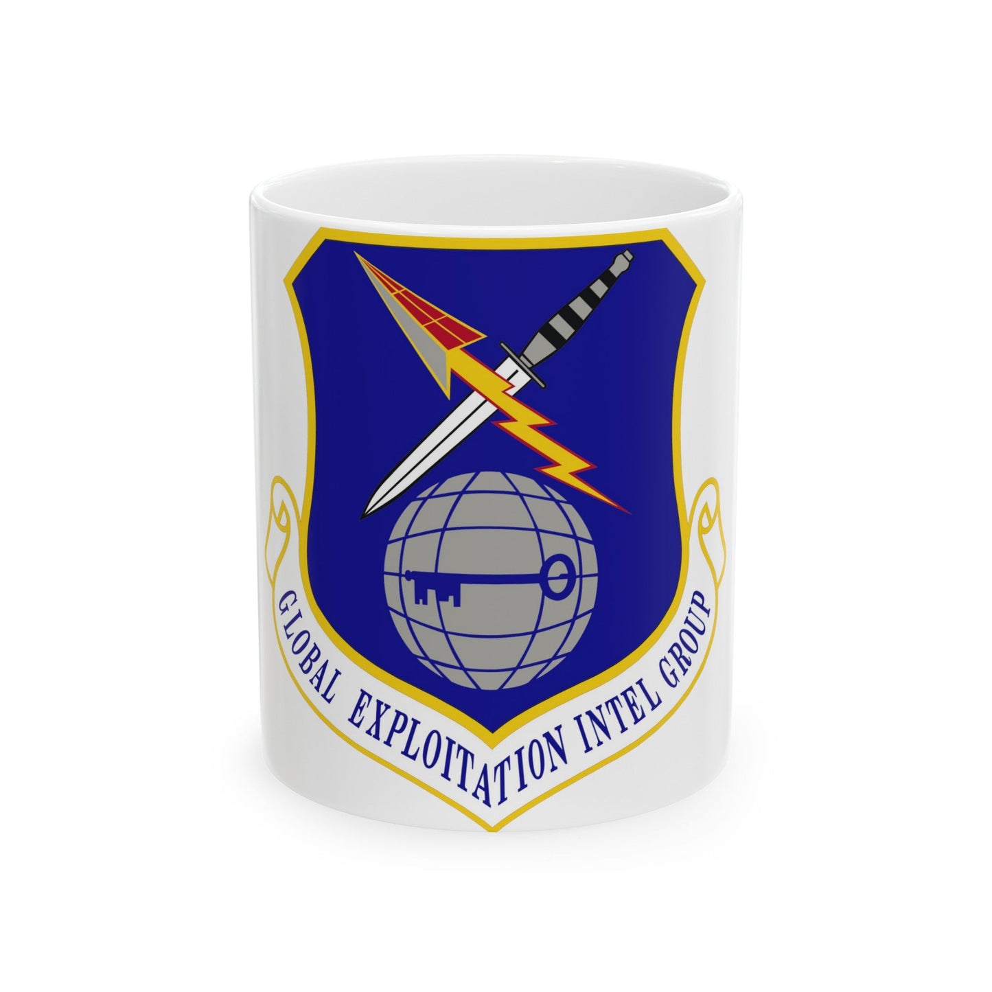 Global Exploitation Intelligence Group (U.S. Air Force) White Coffee Mug-11oz-The Sticker Space