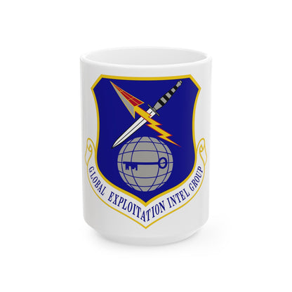 Global Exploitation Intelligence Group (U.S. Air Force) White Coffee Mug-15oz-The Sticker Space