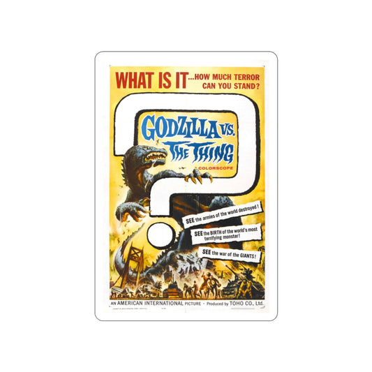 GODZILLA VS THE THING 1964 Movie Poster STICKER Vinyl Die-Cut Decal-2 Inch-The Sticker Space