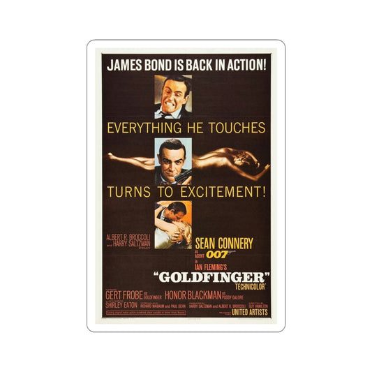 Goldfinger 1964 Movie Poster STICKER Vinyl Die-Cut Decal-6 Inch-The Sticker Space