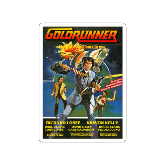 GOLDRUNNER 1980 Movie Poster STICKER Vinyl Die-Cut Decal-2 Inch-The Sticker Space