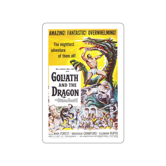 GOLIATH AND THE DRAGON 1960 Movie Poster STICKER Vinyl Die-Cut Decal-2 Inch-The Sticker Space