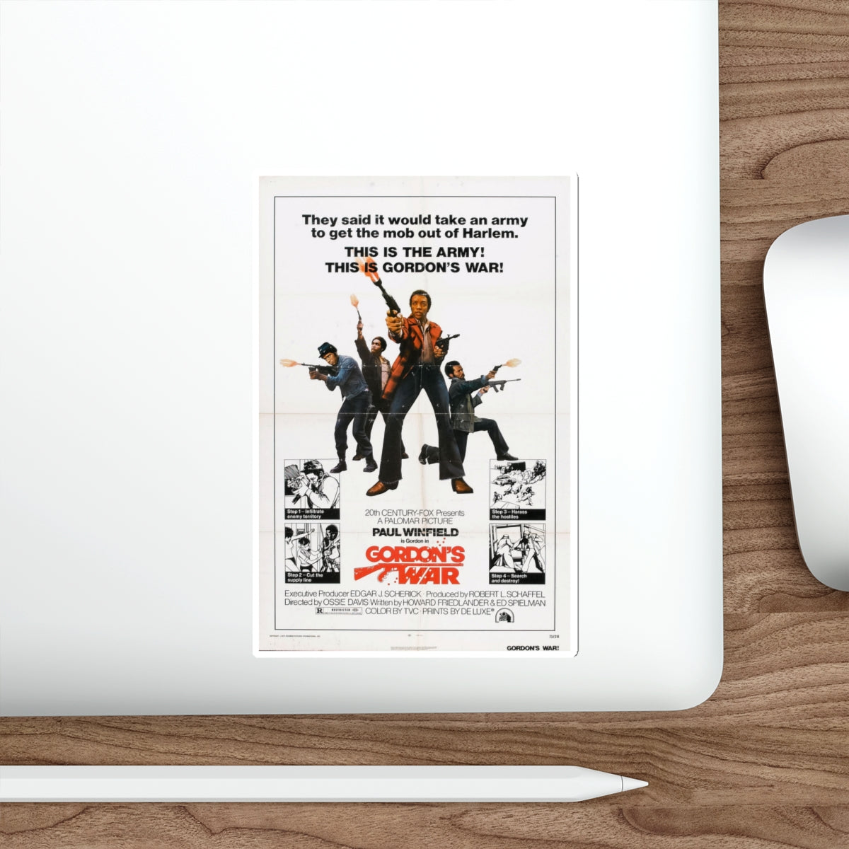 GORDON'S WAR 1973 Movie Poster STICKER Vinyl Die-Cut Decal-The Sticker Space