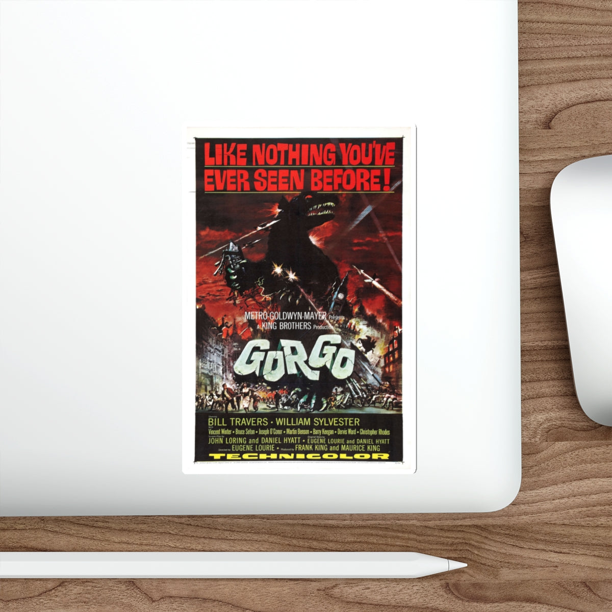 GORGO 1961 Movie Poster STICKER Vinyl Die-Cut Decal-The Sticker Space