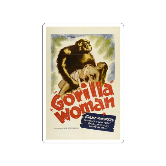 GORILLA WOMAN (FORBIDDEN ADVENTURE) 1937 Movie Poster STICKER Vinyl Die-Cut Decal-2 Inch-The Sticker Space