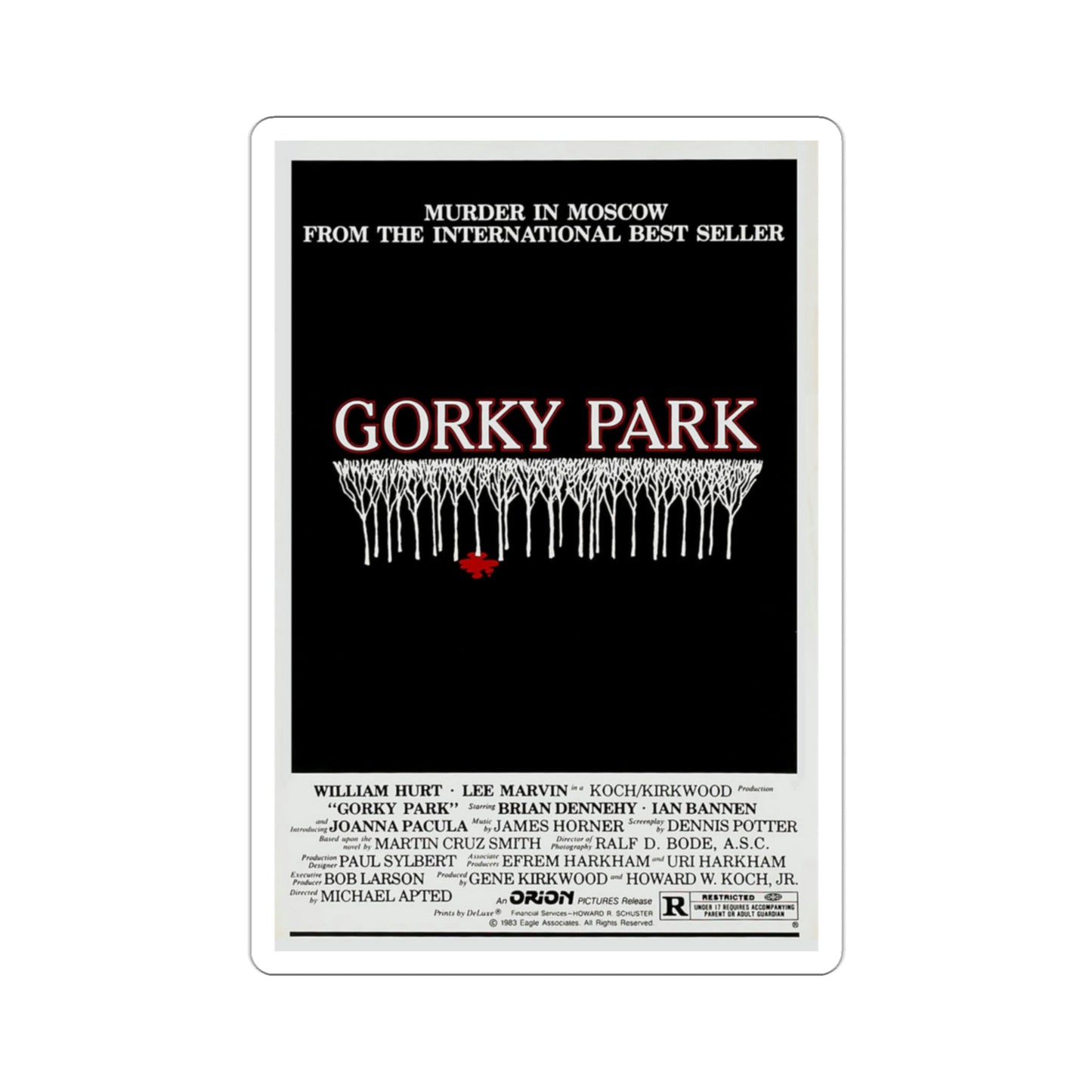 Gorky Park 1983 Movie Poster STICKER Vinyl Die-Cut Decal-3 Inch-The Sticker Space