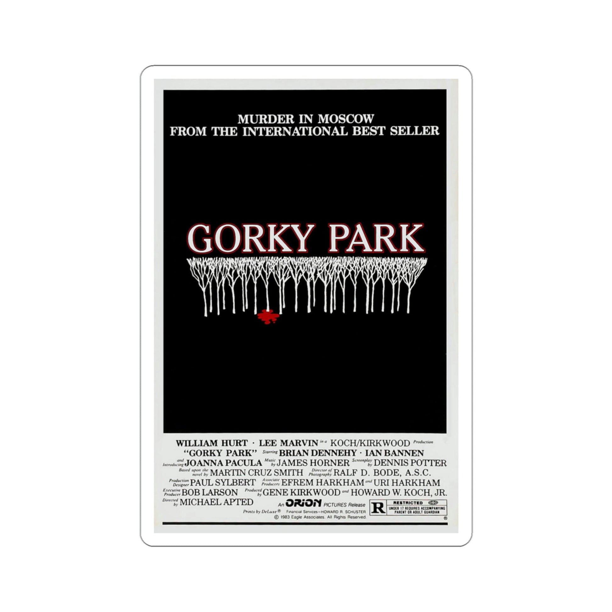 Gorky Park 1983 Movie Poster STICKER Vinyl Die-Cut Decal-4 Inch-The Sticker Space