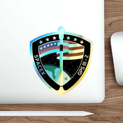 GPSIII-SV01 (SpaceX) Holographic STICKER Die-Cut Vinyl Decal-The Sticker Space