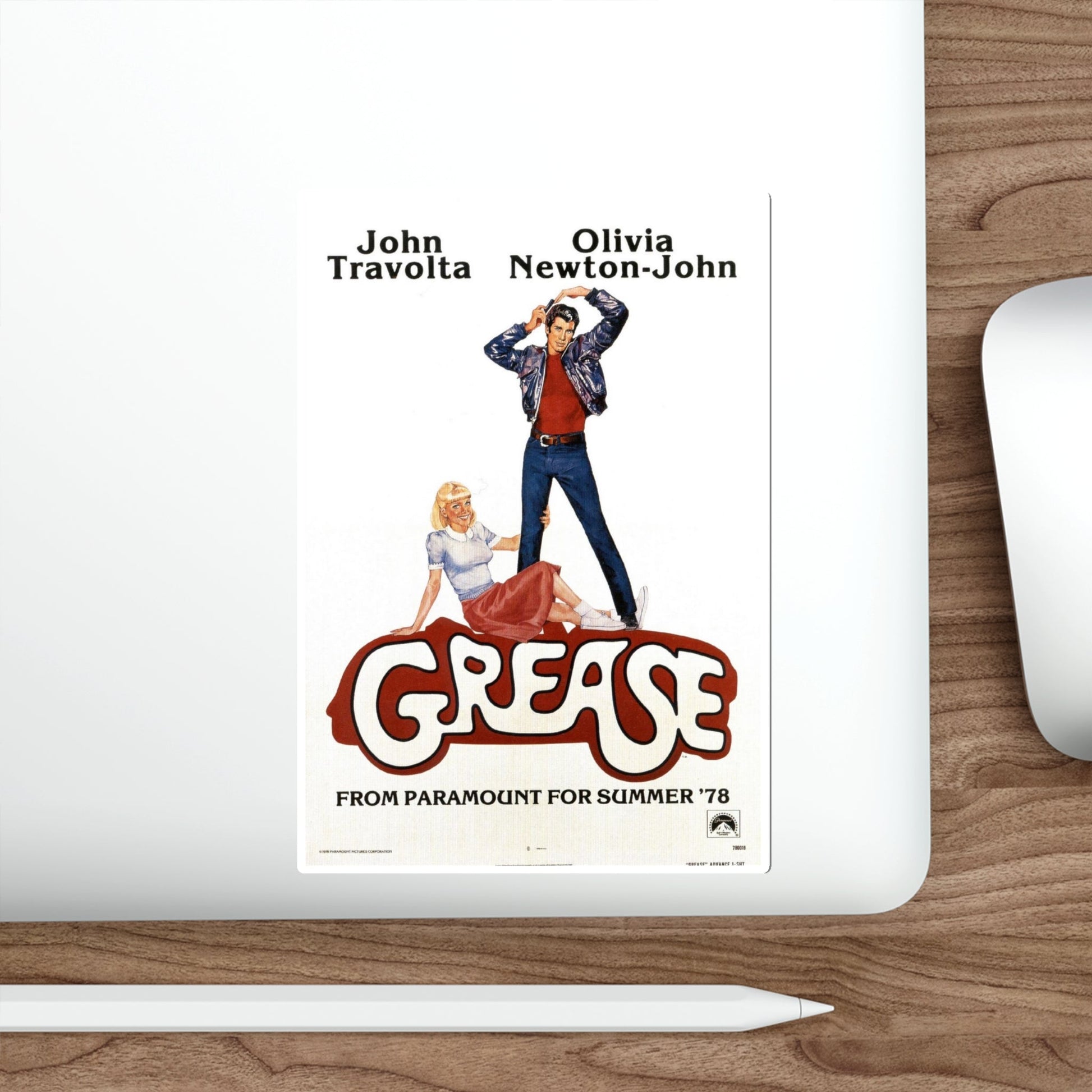 Grease 1978 Movie Poster STICKER Vinyl Die-Cut Decal-The Sticker Space