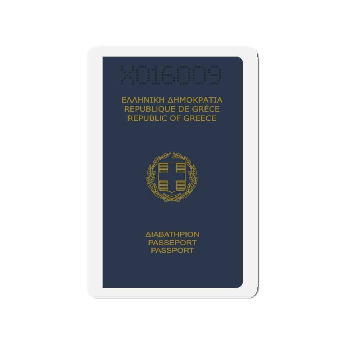 Greek Passport (1980) - Die-Cut Magnet-3" x 3"-The Sticker Space