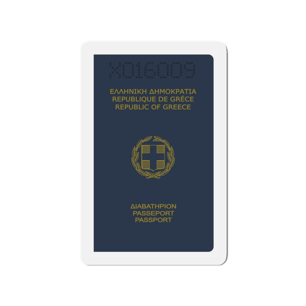 Greek Passport (1980) - Die-Cut Magnet-5" x 5"-The Sticker Space