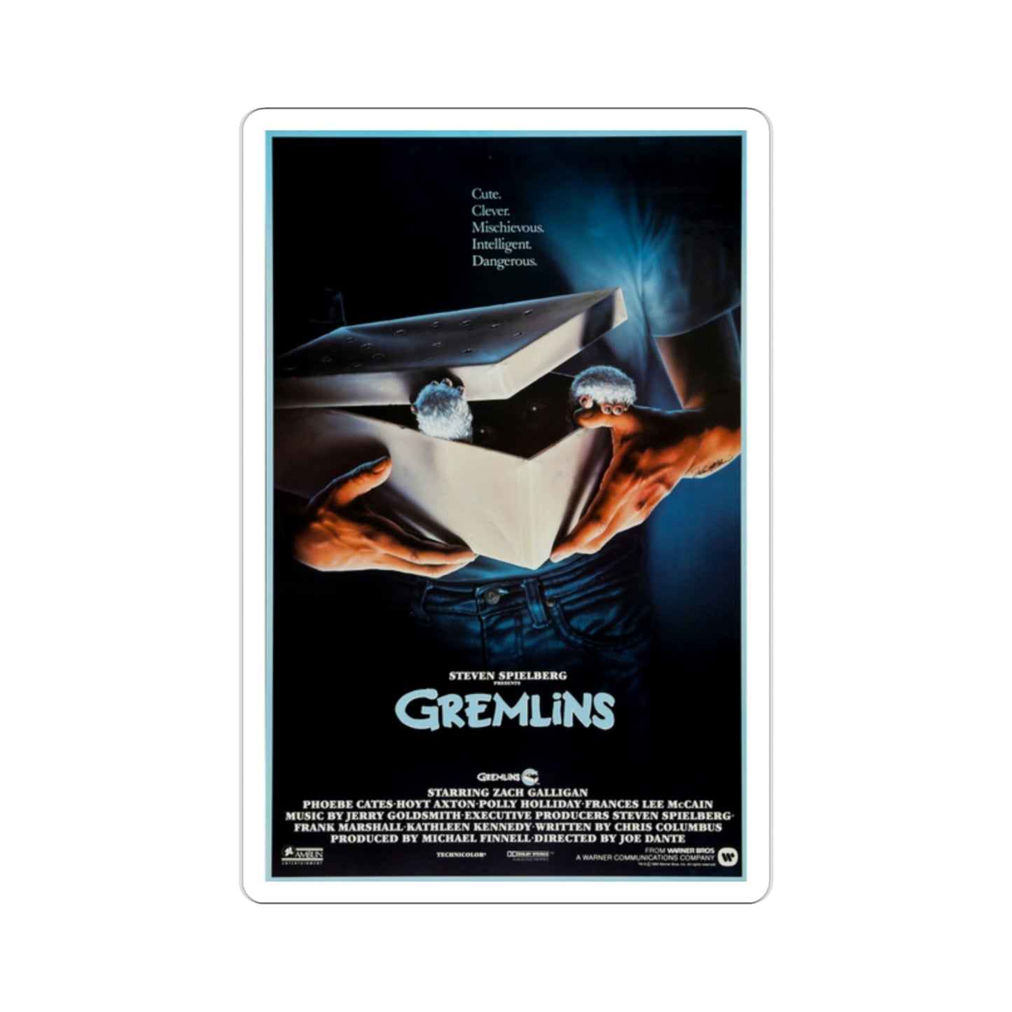 Gremlins 1984 Movie Poster STICKER Vinyl Die-Cut Decal-2 Inch-The Sticker Space