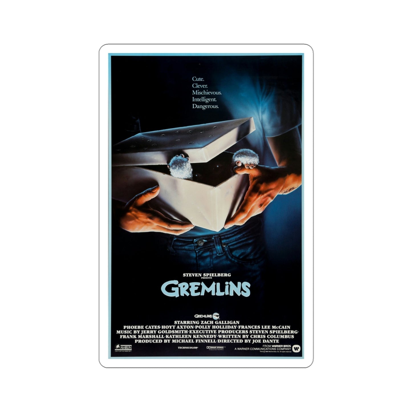 Gremlins 1984 Movie Poster STICKER Vinyl Die-Cut Decal-4 Inch-The Sticker Space