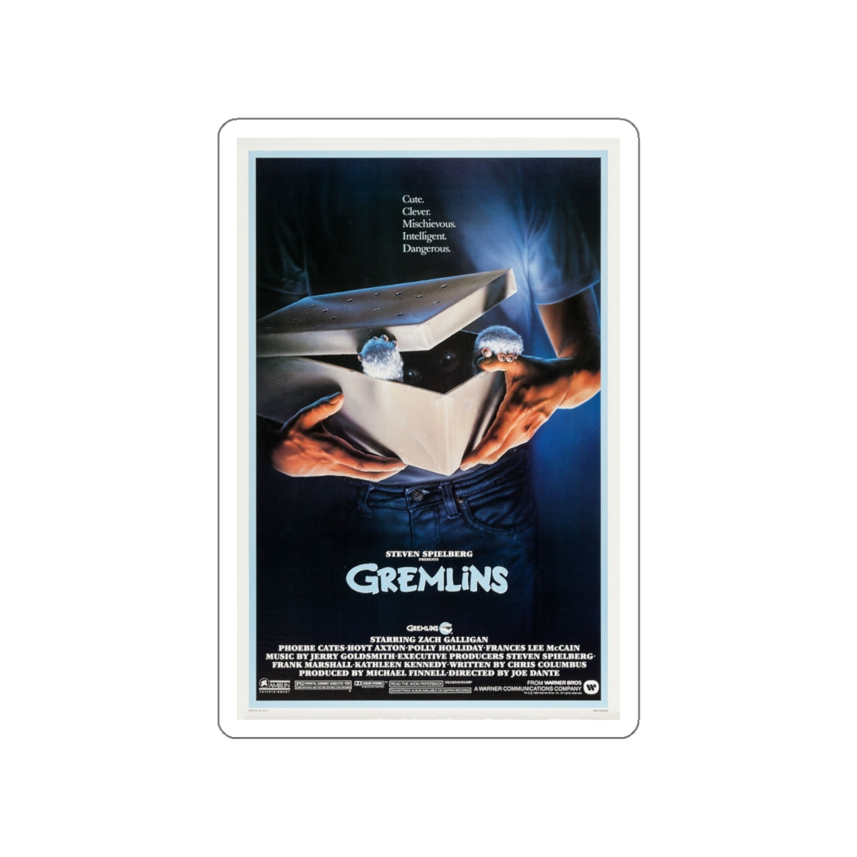 GREMLINS (TEASER) 1984 Movie Poster STICKER Vinyl Die-Cut Decal-4 Inch-The Sticker Space