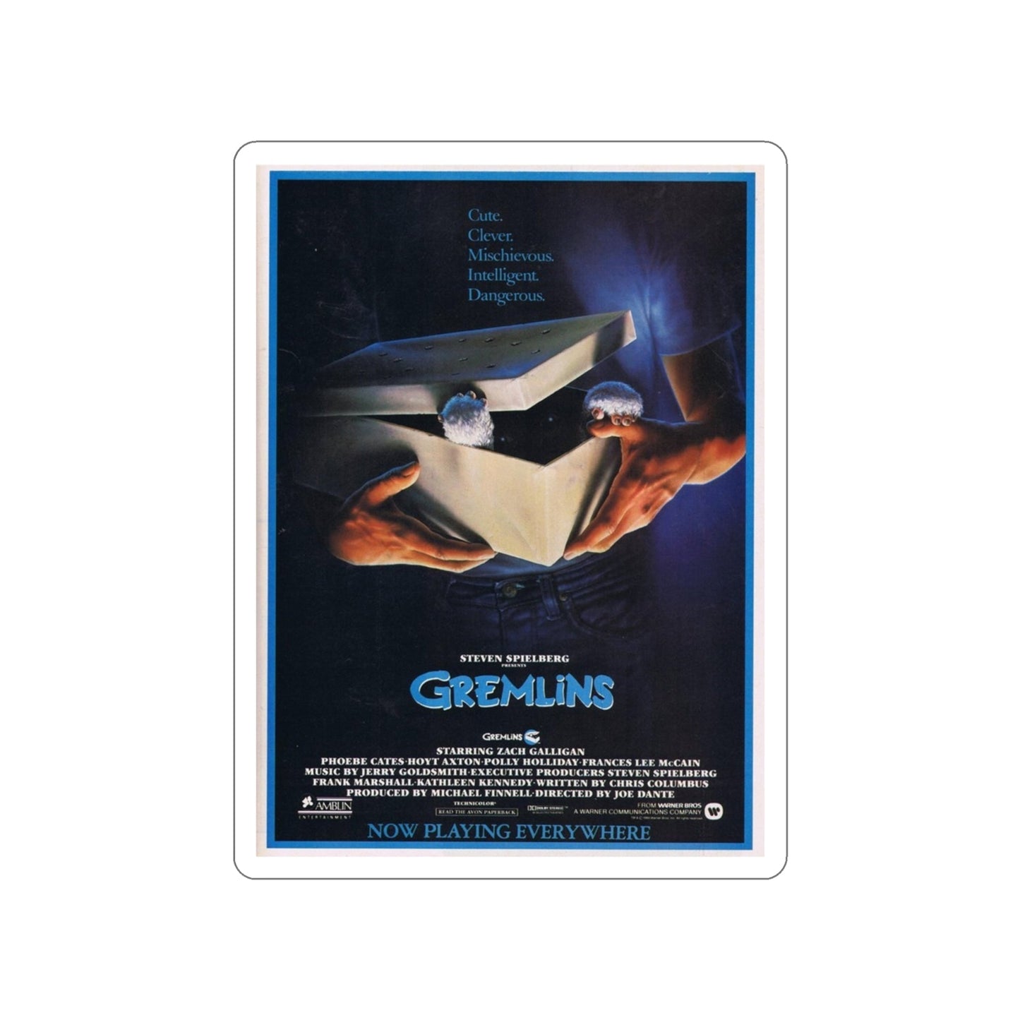 GREMLINS (TEASER) 2 1984 Movie Poster STICKER Vinyl Die-Cut Decal-4 Inch-The Sticker Space
