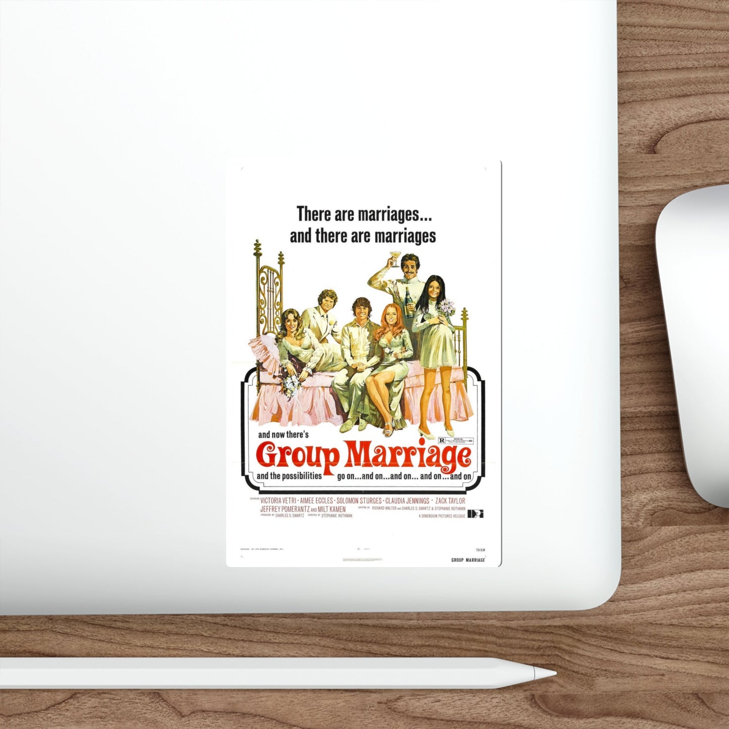 Group Marriage 1973 Movie Poster STICKER Vinyl Die-Cut Decal-The Sticker Space