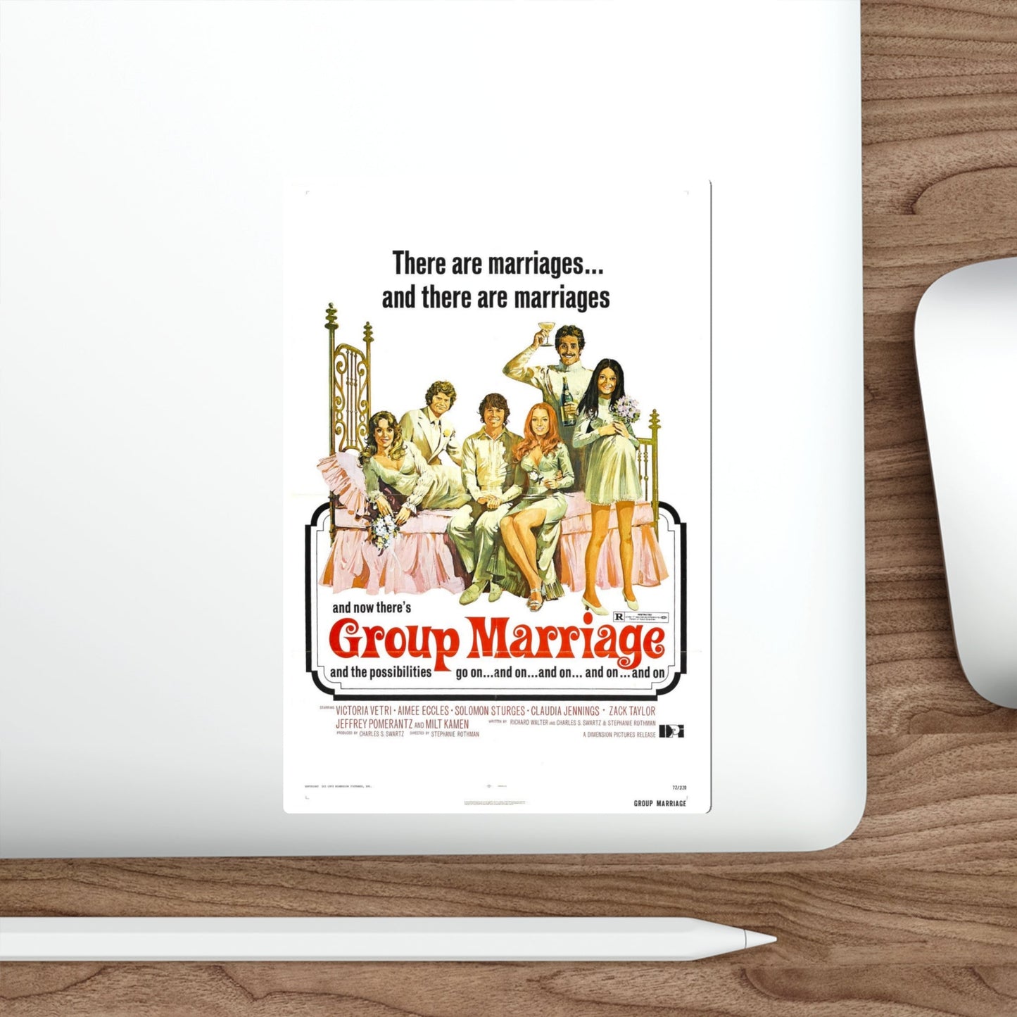 Group Marriage 1973 Movie Poster STICKER Vinyl Die-Cut Decal-The Sticker Space