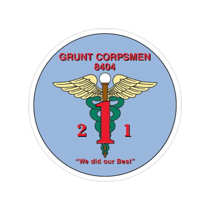 Grunt Corpsmen (USMC) Transparent STICKER Die-Cut Vinyl Decal-2 Inch-The Sticker Space