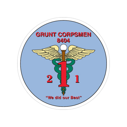 Grunt Corpsmen (USMC) Transparent STICKER Die-Cut Vinyl Decal-3 Inch-The Sticker Space