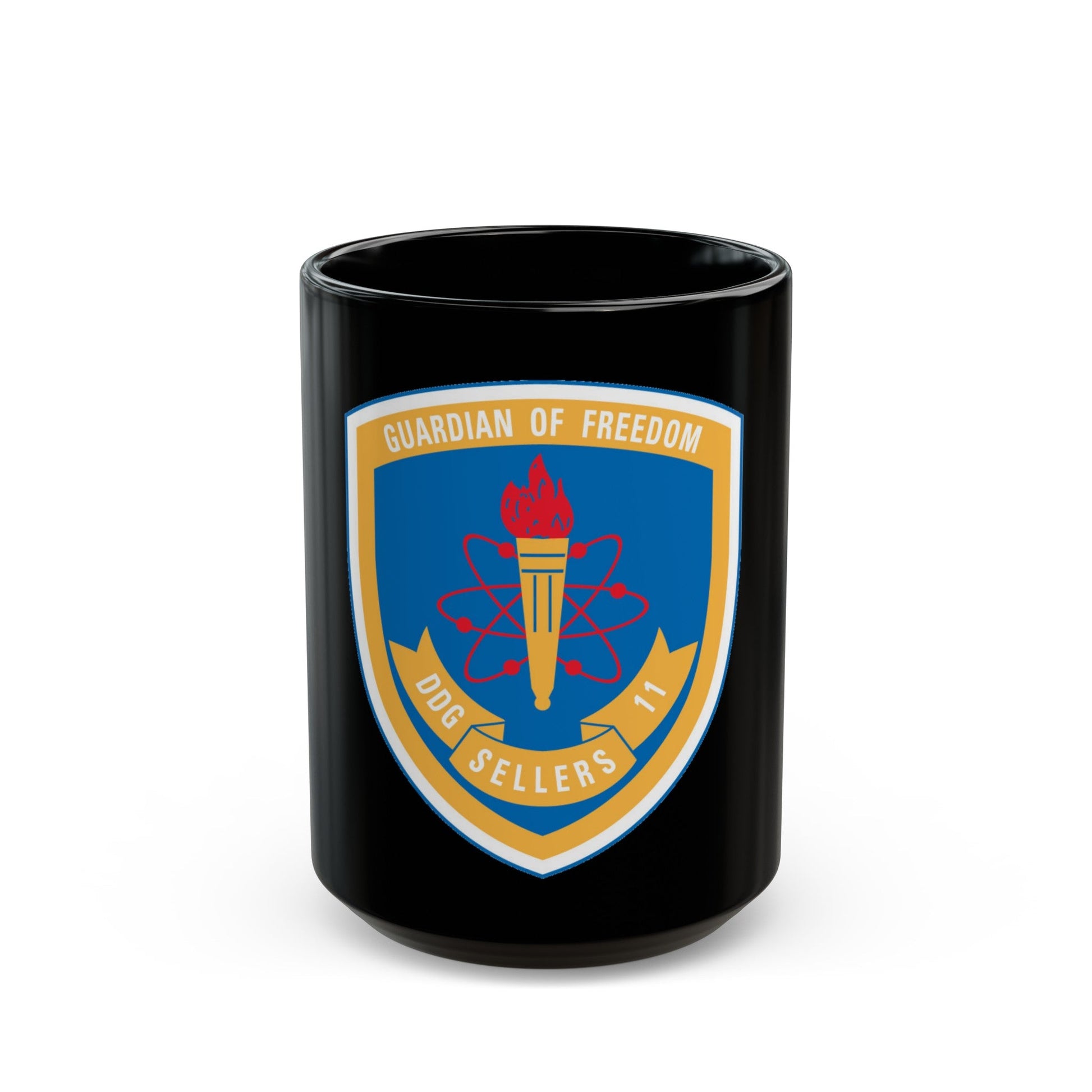 Guardian Of Freedom DDG Sellers 11 (U.S. Navy) Black Coffee Mug-15oz-The Sticker Space