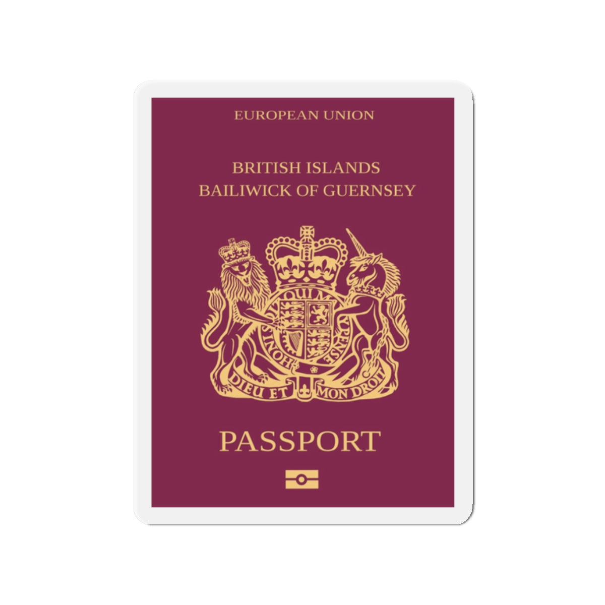 Guernsey Passport - Die-Cut Magnet-2" x 2"-The Sticker Space