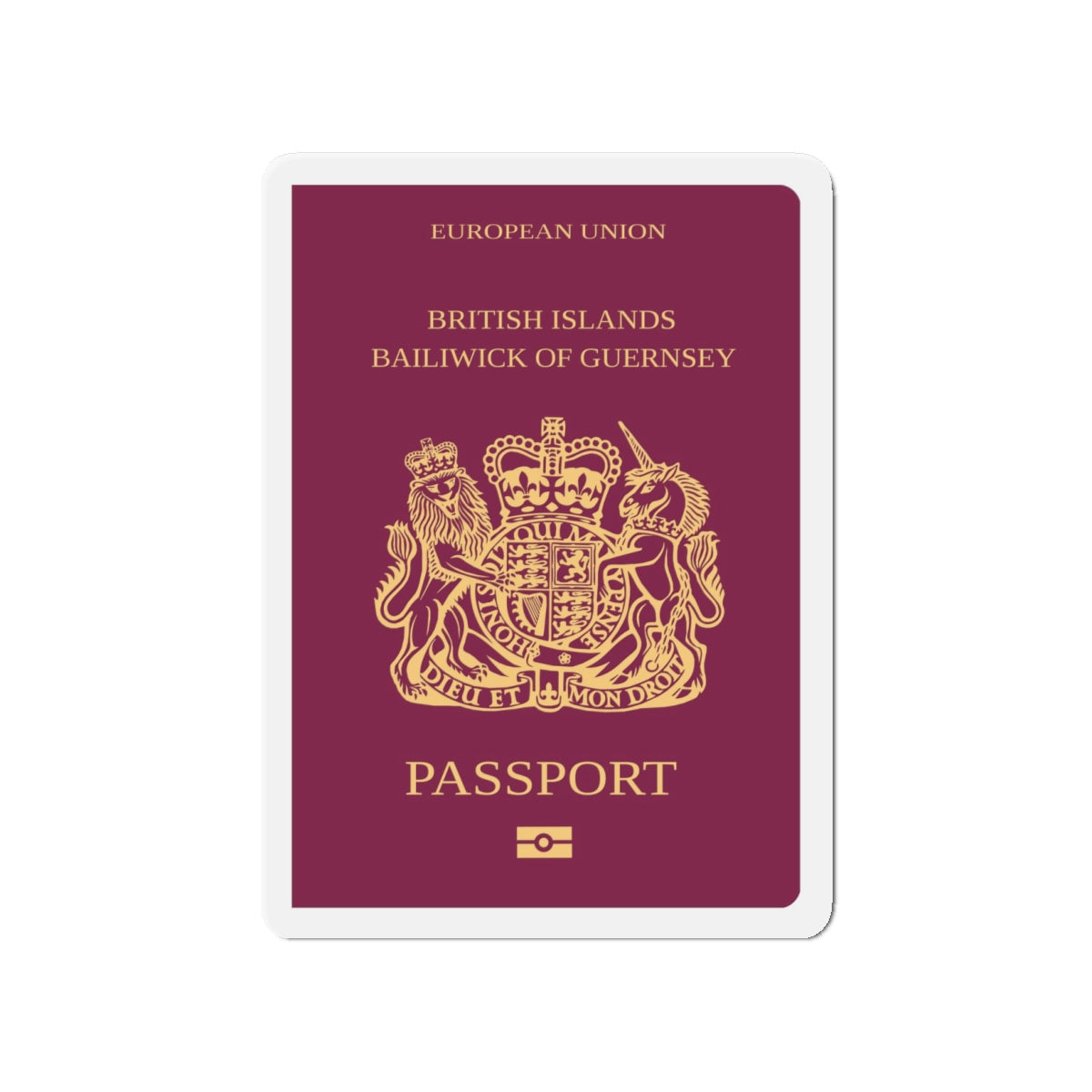 Guernsey Passport - Die-Cut Magnet-4" x 4"-The Sticker Space