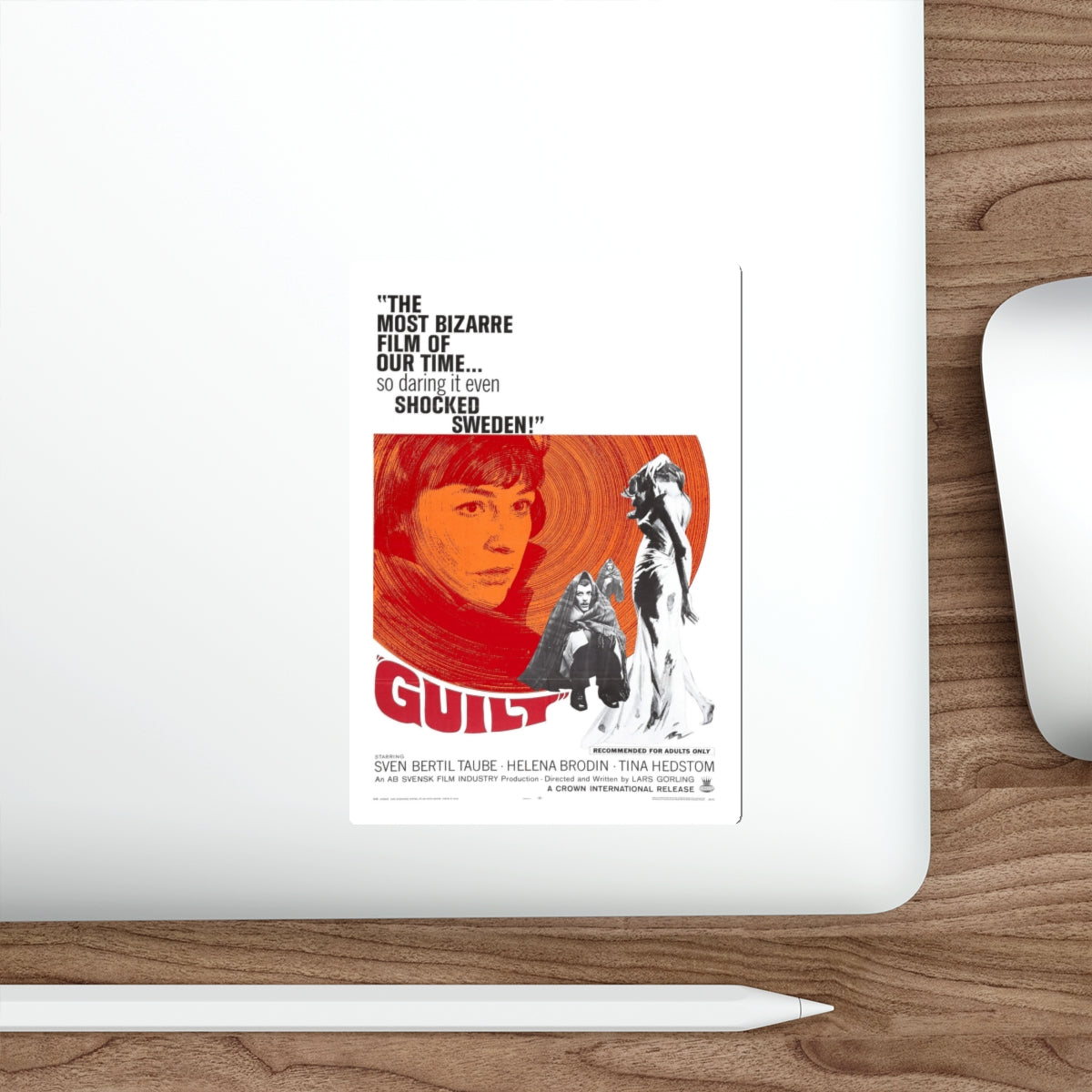 GUILT 1965 Movie Poster STICKER Vinyl Die-Cut Decal-The Sticker Space