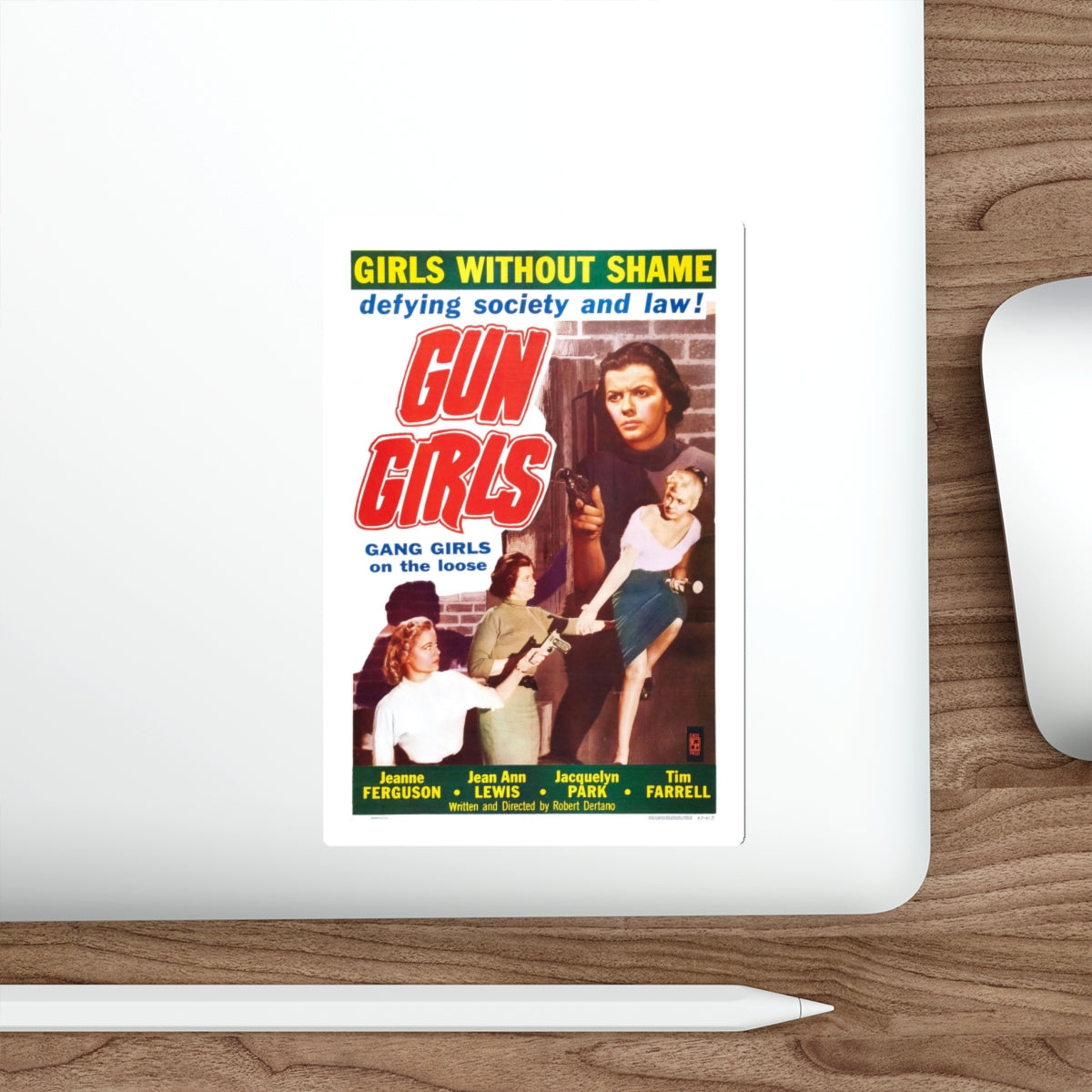 GUN GIRLS 1957 Movie Poster STICKER Vinyl Die-Cut Decal-The Sticker Space