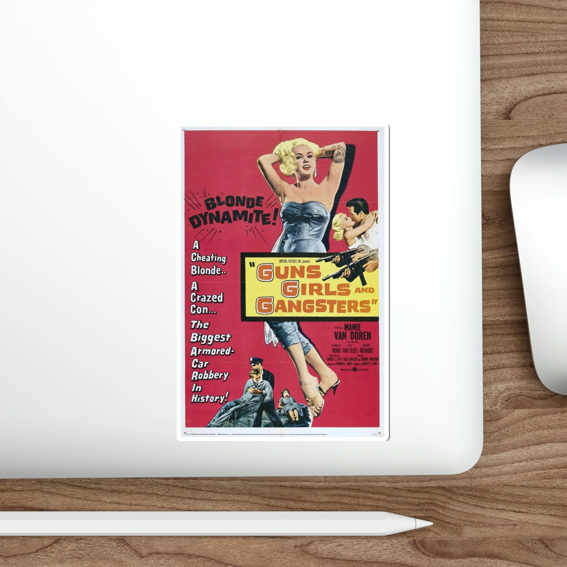 Guns Girls and Gangsters 1959 Movie Poster STICKER Vinyl Die-Cut Decal-The Sticker Space