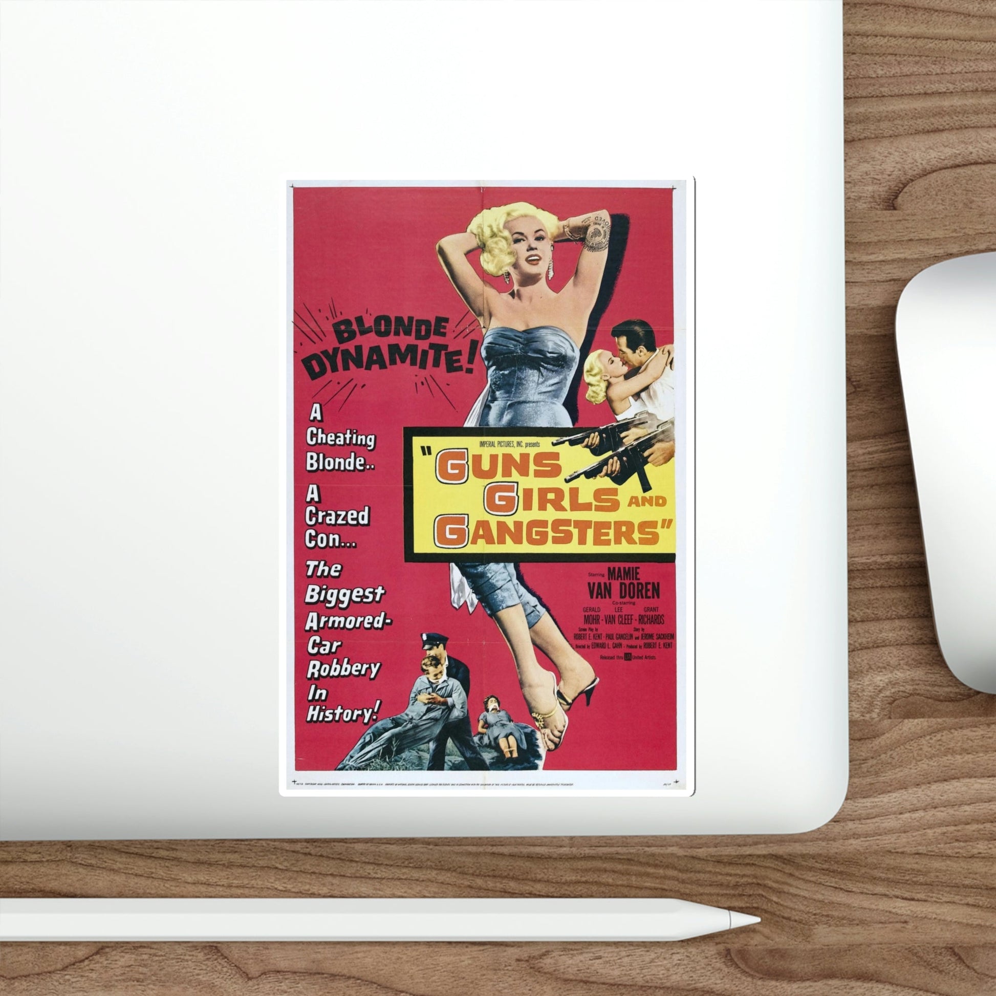Guns Girls and Gangsters 1959 Movie Poster STICKER Vinyl Die-Cut Decal-The Sticker Space