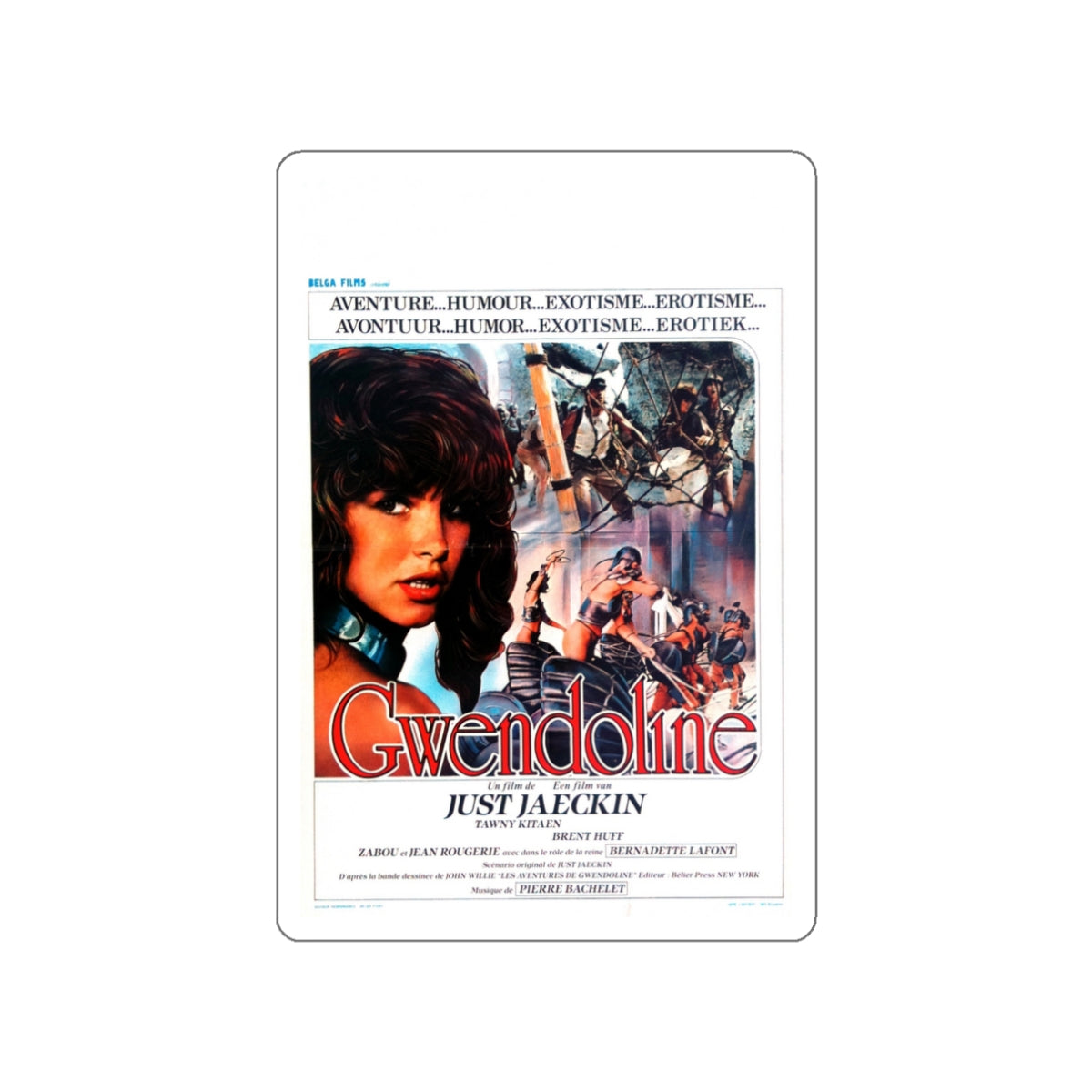 GWENDOLINE (FRENCH) 1984 Movie Poster STICKER Vinyl Die-Cut Decal-3 Inch-The Sticker Space