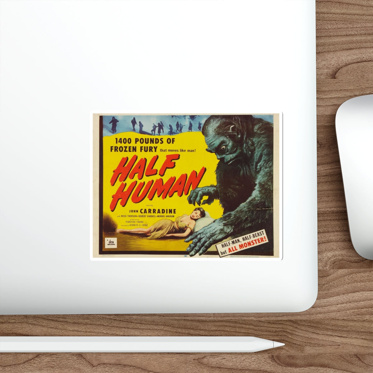 HALF HUMAN 1955 Movie Poster STICKER Vinyl Die-Cut Decal-The Sticker Space