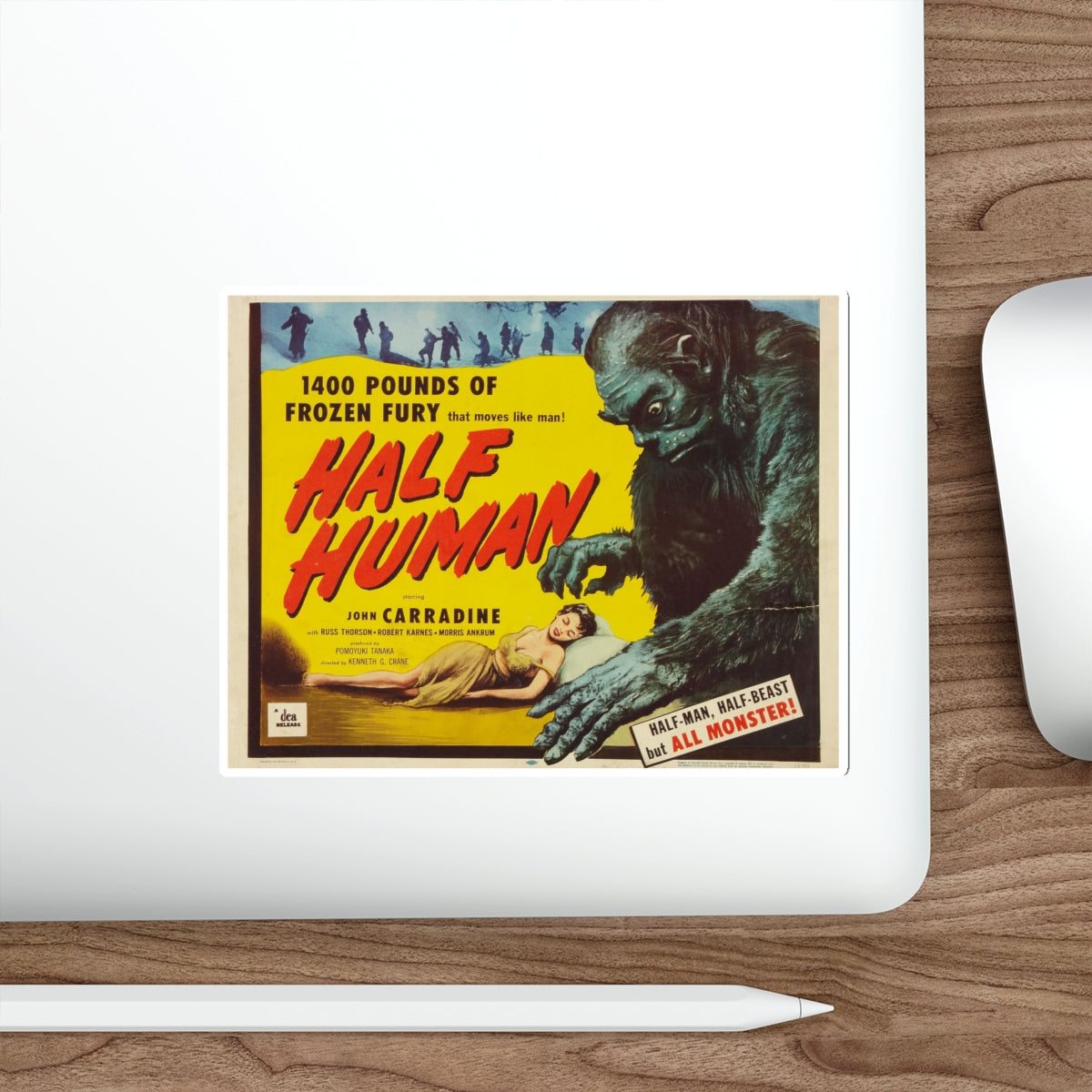 HALF HUMAN 1955 Movie Poster STICKER Vinyl Die-Cut Decal-The Sticker Space