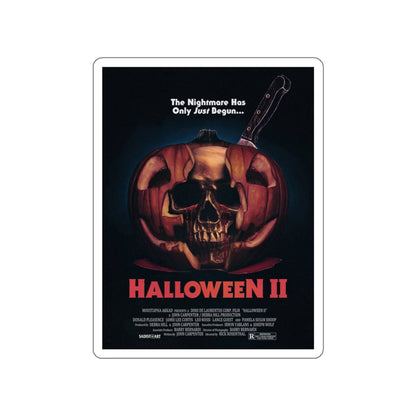 HALLOWEEN II (SADISTART) 1981 Movie Poster STICKER Vinyl Die-Cut Decal-4 Inch-The Sticker Space