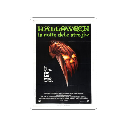 HALLOWEEN (ITALIAN) 1978 Movie Poster STICKER Vinyl Die-Cut Decal-White-The Sticker Space