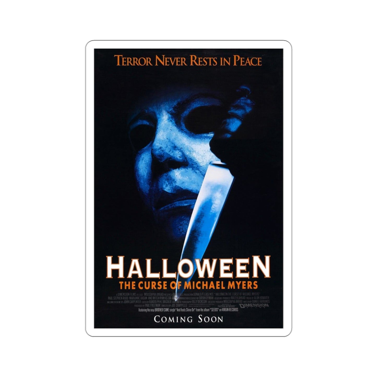 Halloween The Curse Of Michael Myers 1995 Movie Poster STICKER Vinyl Die-Cut Decal-3 Inch-The Sticker Space