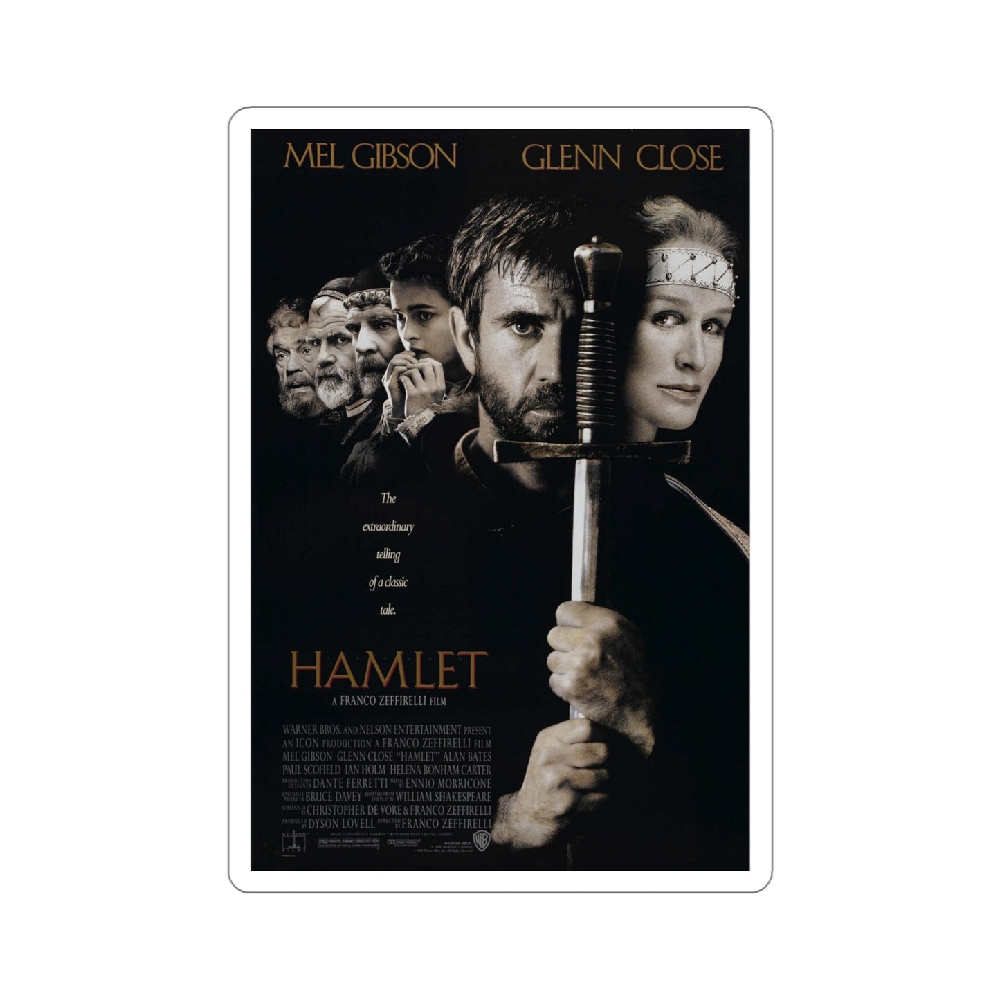 Hamlet 1990 Movie Poster STICKER Vinyl Die-Cut Decal-4 Inch-The Sticker Space