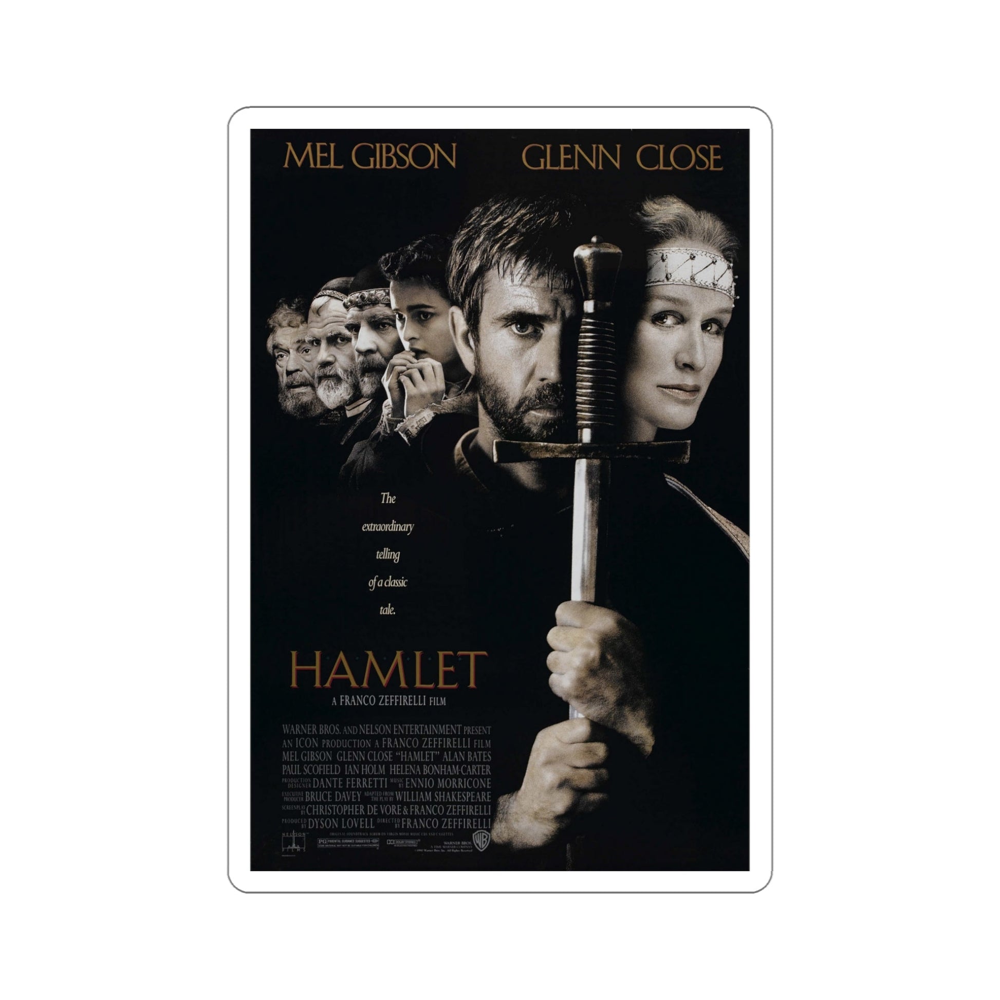 Hamlet 1990 Movie Poster STICKER Vinyl Die-Cut Decal-5 Inch-The Sticker Space