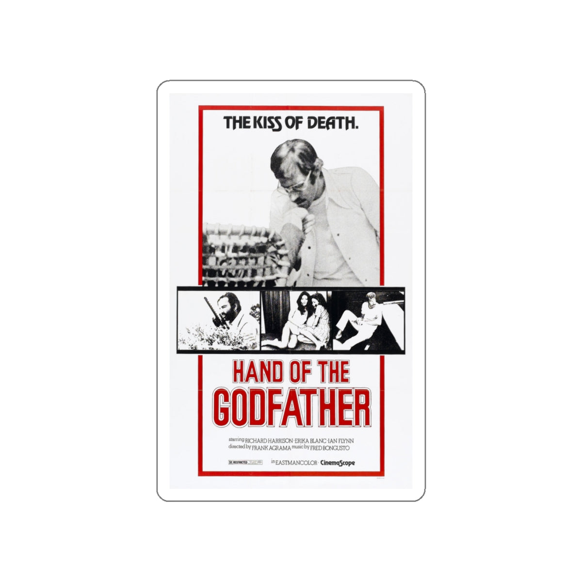 HAND OF THE GODFATHER 1972 Movie Poster STICKER Vinyl Die-Cut Decal-4 Inch-The Sticker Space