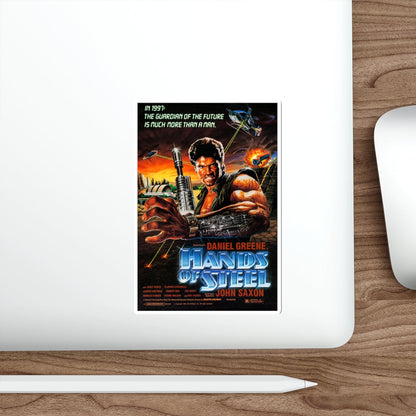 HANDS OF STEEL 1986 Movie Poster STICKER Vinyl Die-Cut Decal-The Sticker Space
