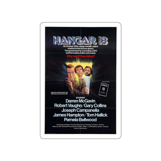 HANGAR 18 1980 Movie Poster STICKER Vinyl Die-Cut Decal-2 Inch-The Sticker Space