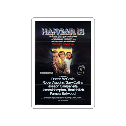 HANGAR 18 1980 Movie Poster STICKER Vinyl Die-Cut Decal-5 Inch-The Sticker Space