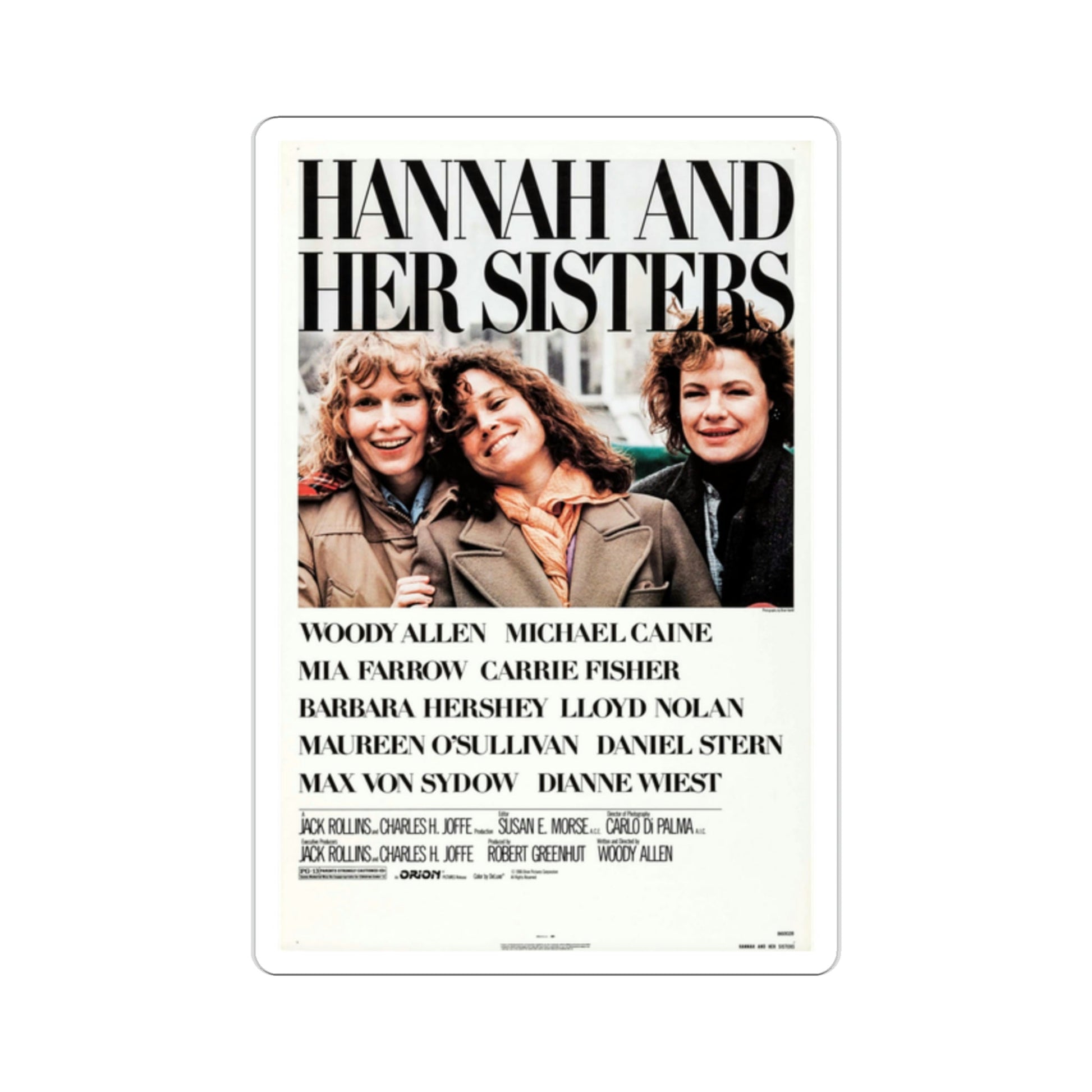 Hannah and Her Sisters 1986 Movie Poster STICKER Vinyl Die-Cut Decal-2 Inch-The Sticker Space
