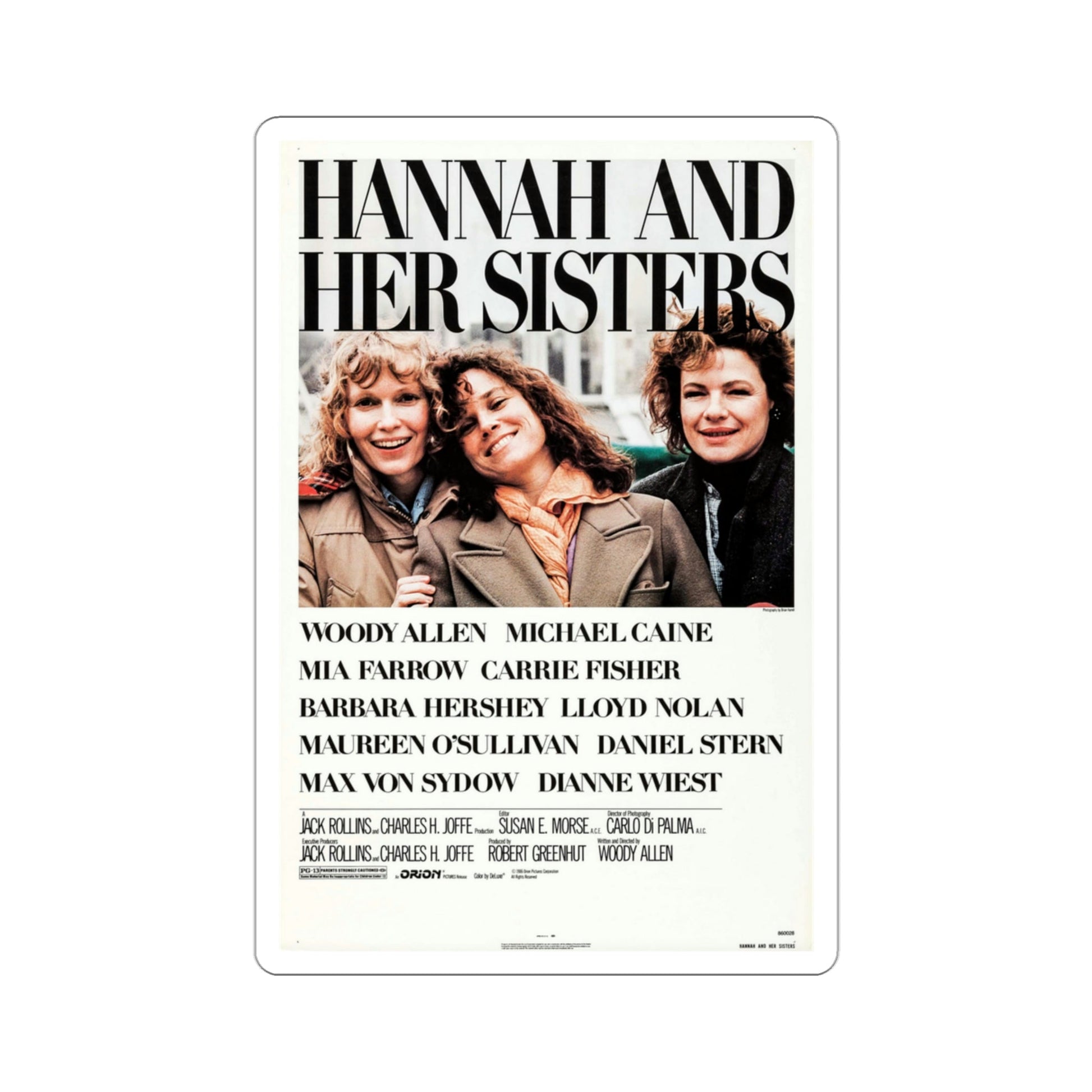 Hannah and Her Sisters 1986 Movie Poster STICKER Vinyl Die-Cut Decal-3 Inch-The Sticker Space