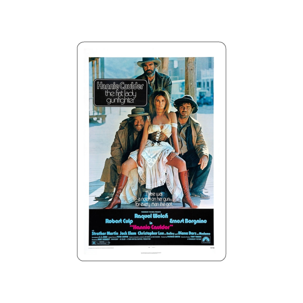 HANNIE CAULDER 1971 Movie Poster STICKER Vinyl Die-Cut Decal-4 Inch-The Sticker Space