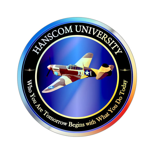 Hanscom University (U.S. Air Force) Holographic STICKER Die-Cut Vinyl Decal-6 Inch-The Sticker Space