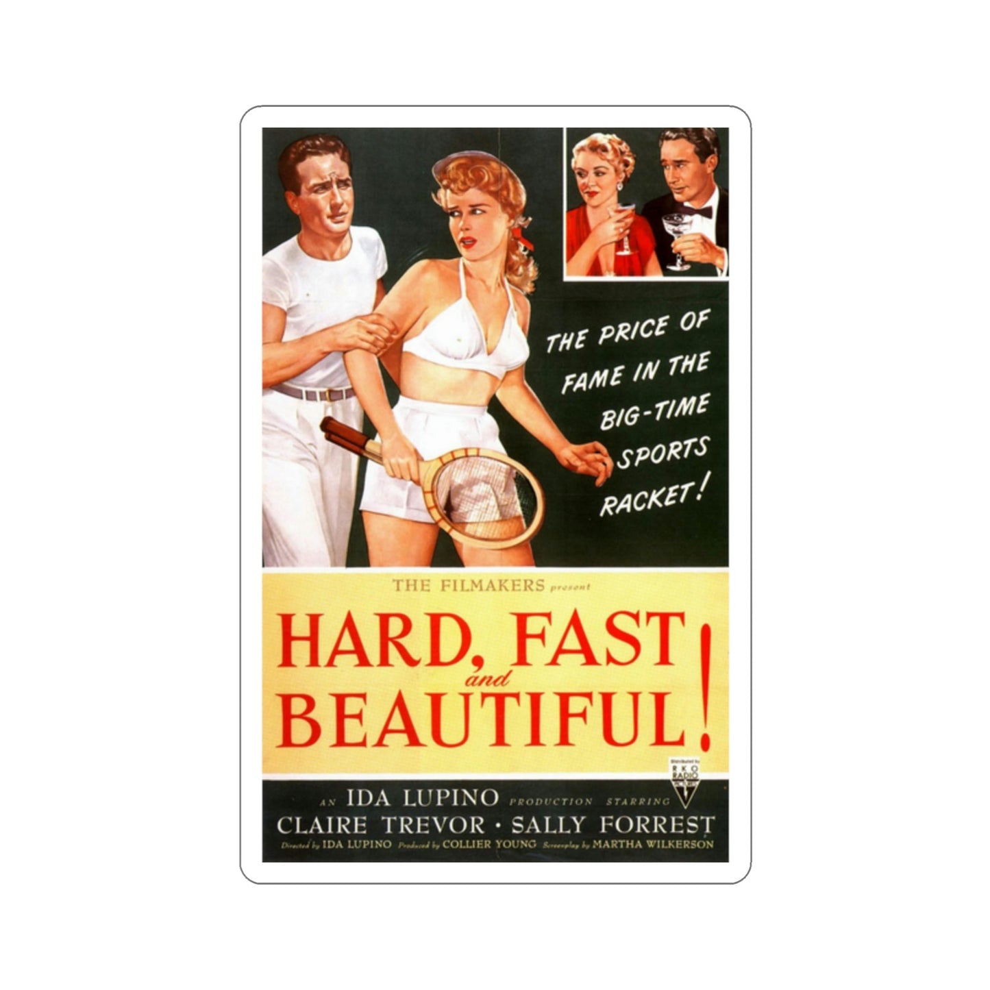 Hard Fast and Beautiful 1951 Movie Poster STICKER Vinyl Die-Cut Decal-2 Inch-The Sticker Space