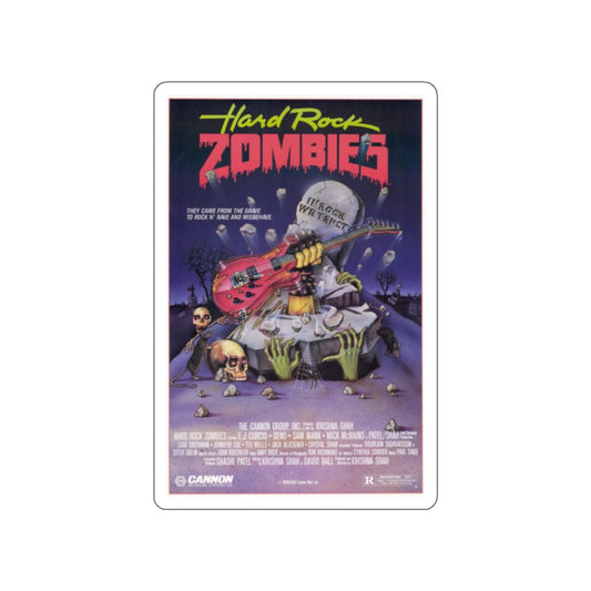 HARD ROCK ZOMBIES 1984 Movie Poster STICKER Vinyl Die-Cut Decal-2 Inch-The Sticker Space