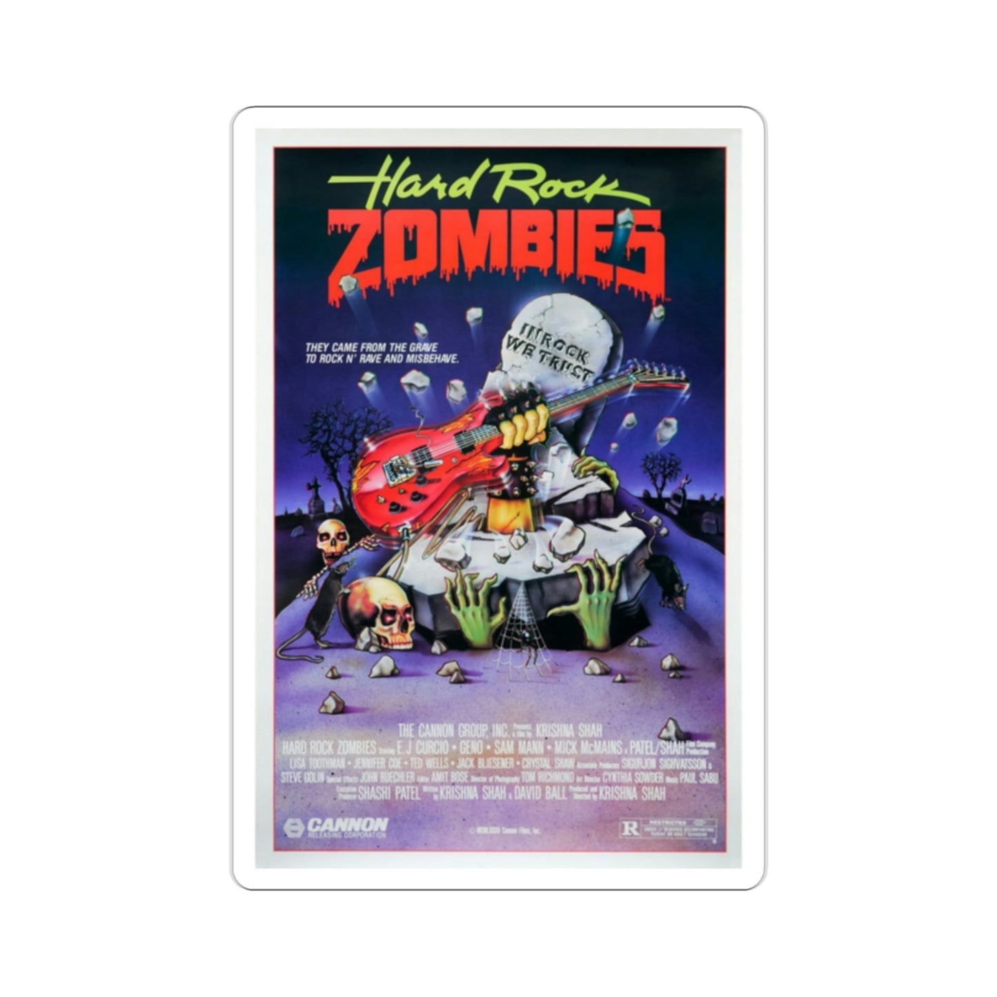 Hard Rock Zombies 1985 Movie Poster STICKER Vinyl Die-Cut Decal-2 Inch-The Sticker Space