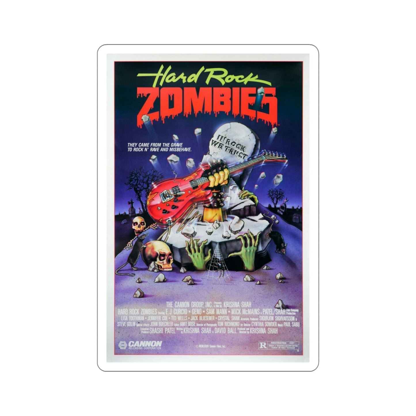Hard Rock Zombies 1985 Movie Poster STICKER Vinyl Die-Cut Decal-5 Inch-The Sticker Space